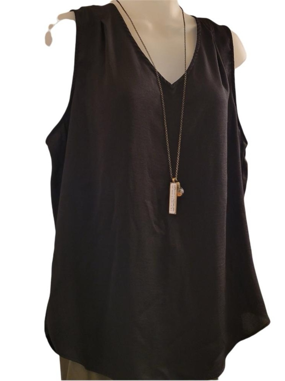 Black V-Neck Sleeveless Women’s Top - Brand